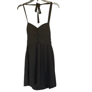3/$27 Lily Rose black dress summer ties behind neck S jr